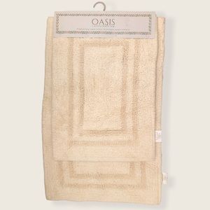 2 PIECE SET BATH RUG / OASIS LUXURY BATH RUG